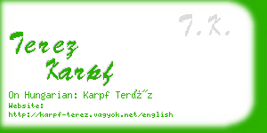 terez karpf business card